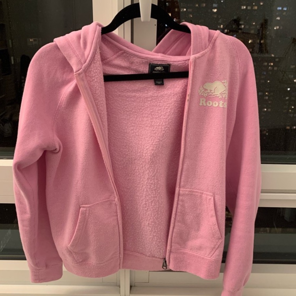 Pink Roots Zip Up Hoodie